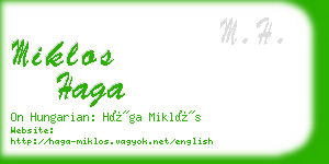 miklos haga business card